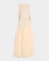 Zimmermann Illuminate Macramé Silk Maxi Dress In Cream