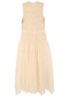 Zimmermann Illuminate Macrame Tulle Maxi Dress In Orange