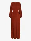 Zimmermann Batwing Illuminated Maxi Dress In Orange