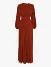 Zimmermann Batwing Illuminated Maxi Dress In Orange