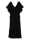 Zimmermann Illuminate Pleated Frill Maxi Dress In Schwarz