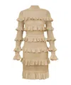 Zimmermann Illuminate Metallic Frill Mini Dress Metallic Gold