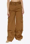 Zimmermann Illuminate Cargo Pant In Khaki