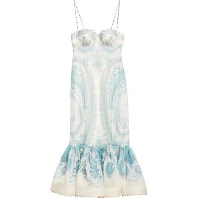 Zimmermann Printed Pattern Linen Blend Dress