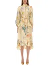 Zimmermann Illuminate Peplum Midi Dress