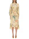Zimmermann Illuminate Peplum Midi Dress