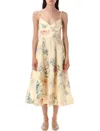 Zimmermann Illuminate Picnic Midi Dress In Multi