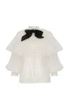Zimmermann Illuminate Pierrot Shirt In Ivory