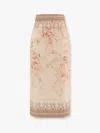 Zimmermann Illuminate Pencil Midi Skirt In Neutral