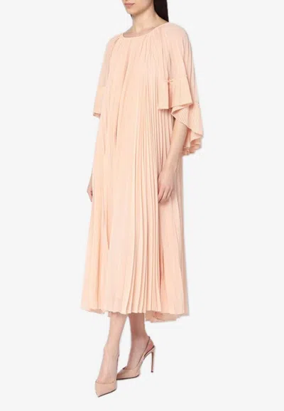 Zimmermann Illuminate Pleated Cape Midi Dress