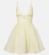 Zimmermann Illuminate Pleated Linen And Silk-blend Mini Dress In Yellow