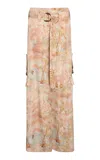 Zimmermann Illuminate Printed Cargo Pant In Multi