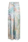 Zimmermann Illuminate Printed High-rise Trousers In Green