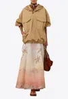 Zimmermann Illuminate Linen And Silk-blend Maxi Skirt In Multicolor