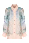 Zimmermann Illuminate Printed Viscose Shirt In Pink