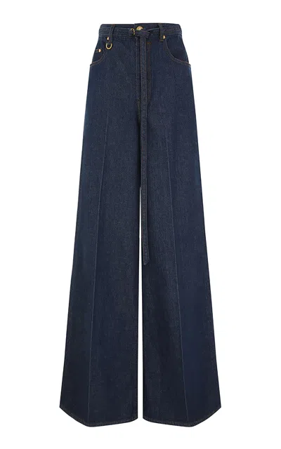 Zimmermann Illuminate Relaxed Flare Jean In Dark Wash