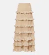 Zimmermann Matchmaker Ruffle Metallic Pointelle Sweater Skirt In Gold