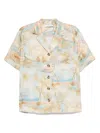Zimmermann Beige And Light Blue Pattern Shirt In Blue