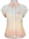 Zimmermann Illuminate Fitted Blouse In Pink