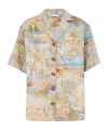 Zimmermann Beige And Light Blue Pattern Shirt In Nude