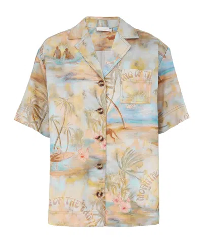 ZIMMERMANN ILLUMINATE SHORT SLEEVED SHIRT