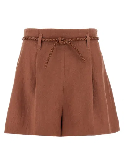 Zimmermann Illuminate Linen Bermuda And Short Brown