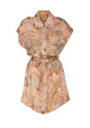 Zimmermann Illuminate Sleeveless Tunic Guava Morning