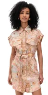 Zimmermann Illuminate Sleeveless Tunic Guava Morning In Guava Morning