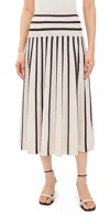 Zimmermann Stripe Midi Sweater Skirt In Neutral
