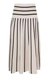 Zimmermann Stripe Midi Sweater Skirt In Neutral