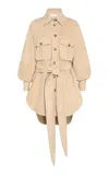 Zimmermann Illuminate Suede Mini Dress In Neutral