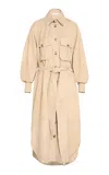 Zimmermann Illuminate Suede Trench In Neutral