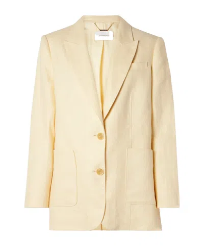 Zimmermann Illuminate Suit Jacket In Yellow