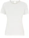 Zimmermann Illuminate Embellished Short Sleeves T-shirt In White