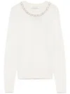 Zimmermann Illuminate Embellished Sweater In Neutrals