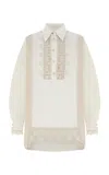 Zimmermann Illuminate Trimmed Shirt In Off-white