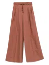 Zimmermann Illuminate Linen Wide Leg Pant In Brown