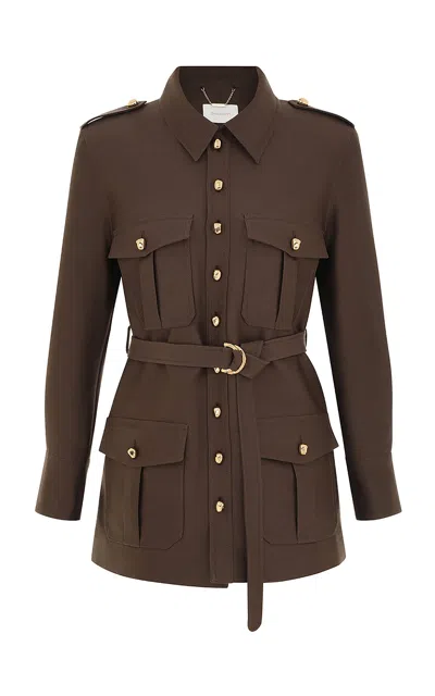 Zimmermann Illuminate Utility Jacket In Brown
