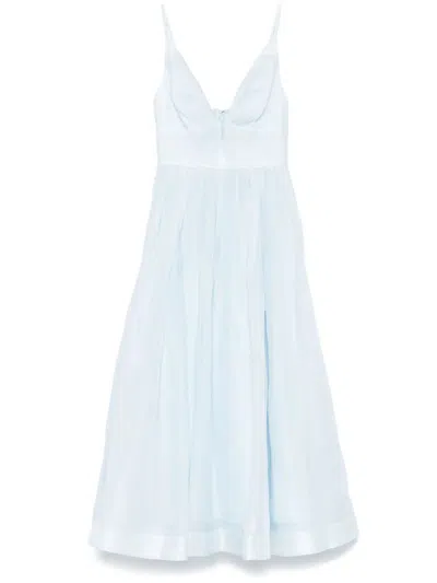 ZIMMERMANN ZIMMERMANN ILLUMINATE V-NECK MIDI DRESS