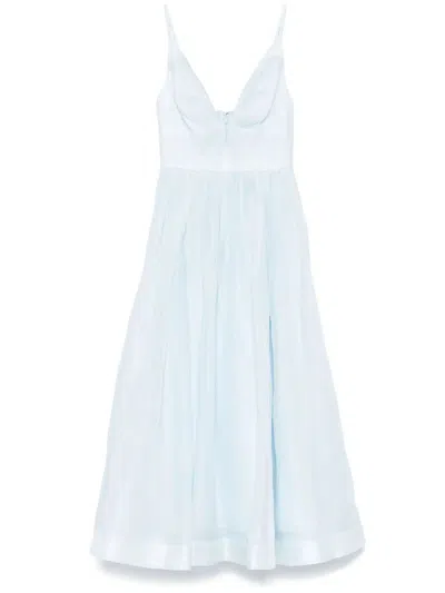 ZIMMERMANN `ILLUMINATE` V-NECK MIDI DRESS