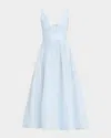 Zimmermann Womens Mint Illuminate V-neck Linen-silk Midi Dress Xs In Mint