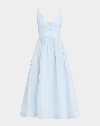 ZIMMERMANN ILLUMINATE V-NECK MIDI DRESS
