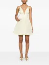 Zimmermann Illuminate Pleated Linen And Silk-blend Mini Dress In Gelb