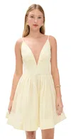 Zimmermann Illuminate Pleated Linen And Silk-blend Mini Dress In Lemon
