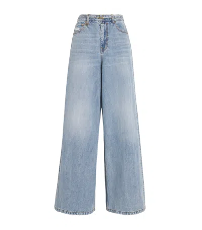 Zimmermann Illuminate Wide-leg Jeans In Blue