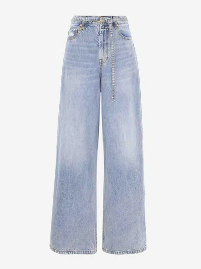 Zimmermann Illuminate Wide Leg Jeans In Blue