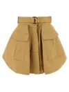 Zimmermann 'illuminte Cargo Mini' Skirt In Brown