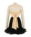 Zimmermann Illustration Flounce Lace-trimmed Minidress In Nude