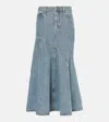 Zimmermann Illustration Denim Midi Skirt Neptune In Neptune