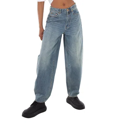 Zimmermann Illustration Barrel Cotton Denim Jeans In Blue